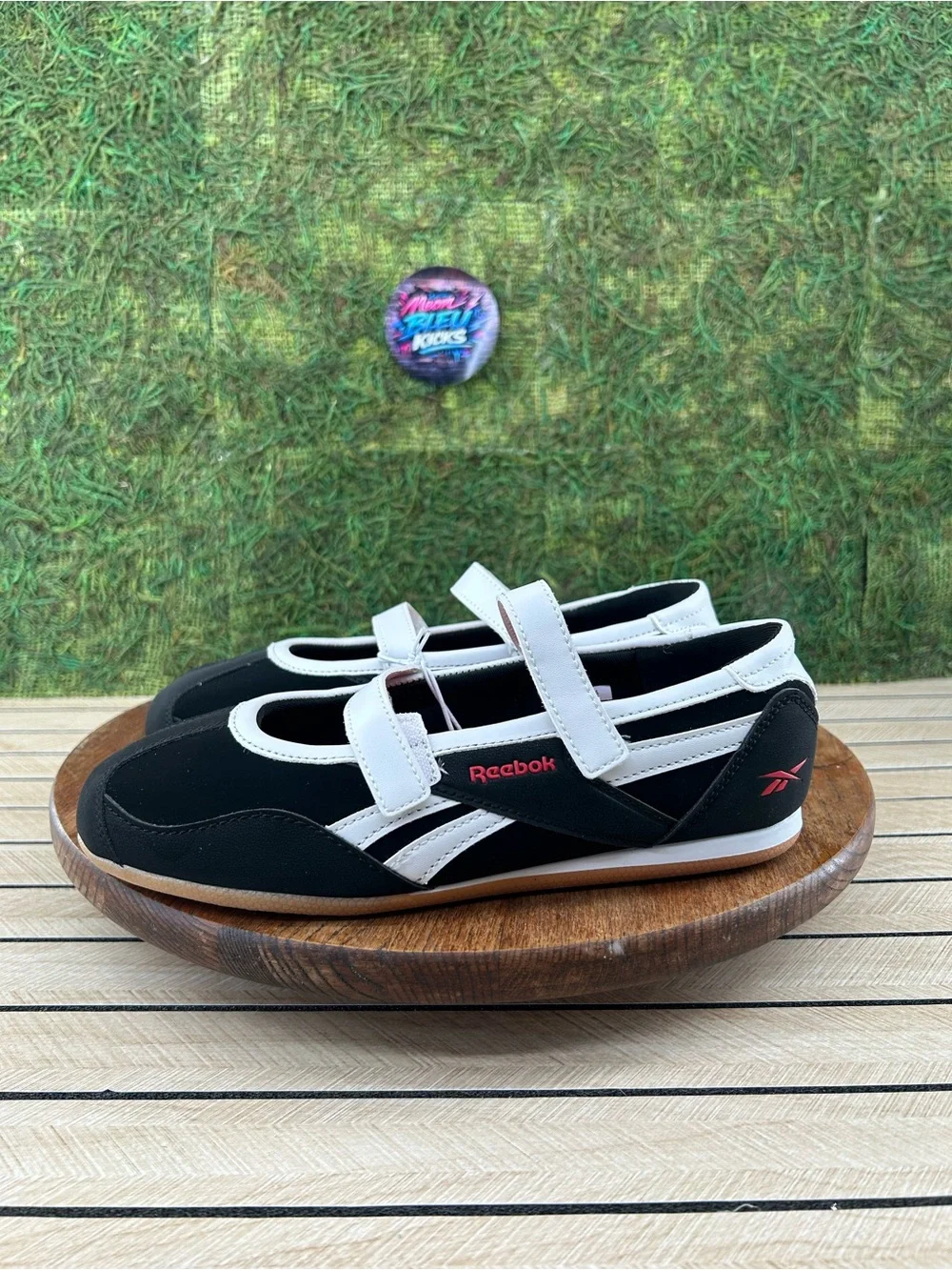 Reebok Black and white Mary Jane sneakers
